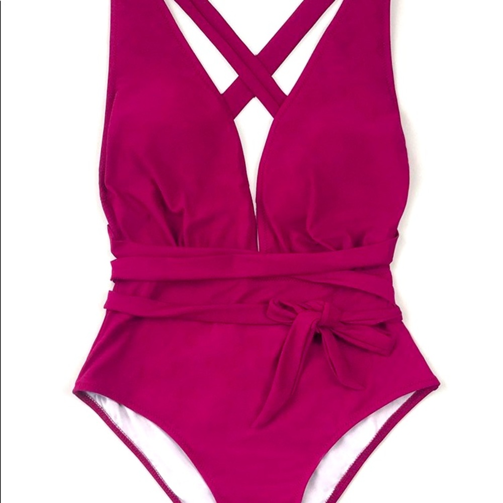 Burgundy red swimsuit